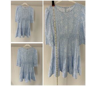 Light Blue Floral Dress - Wonderful Nation